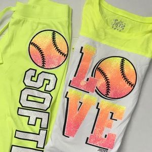 Justice Softball Jogger Set 8 Sweats Athletic